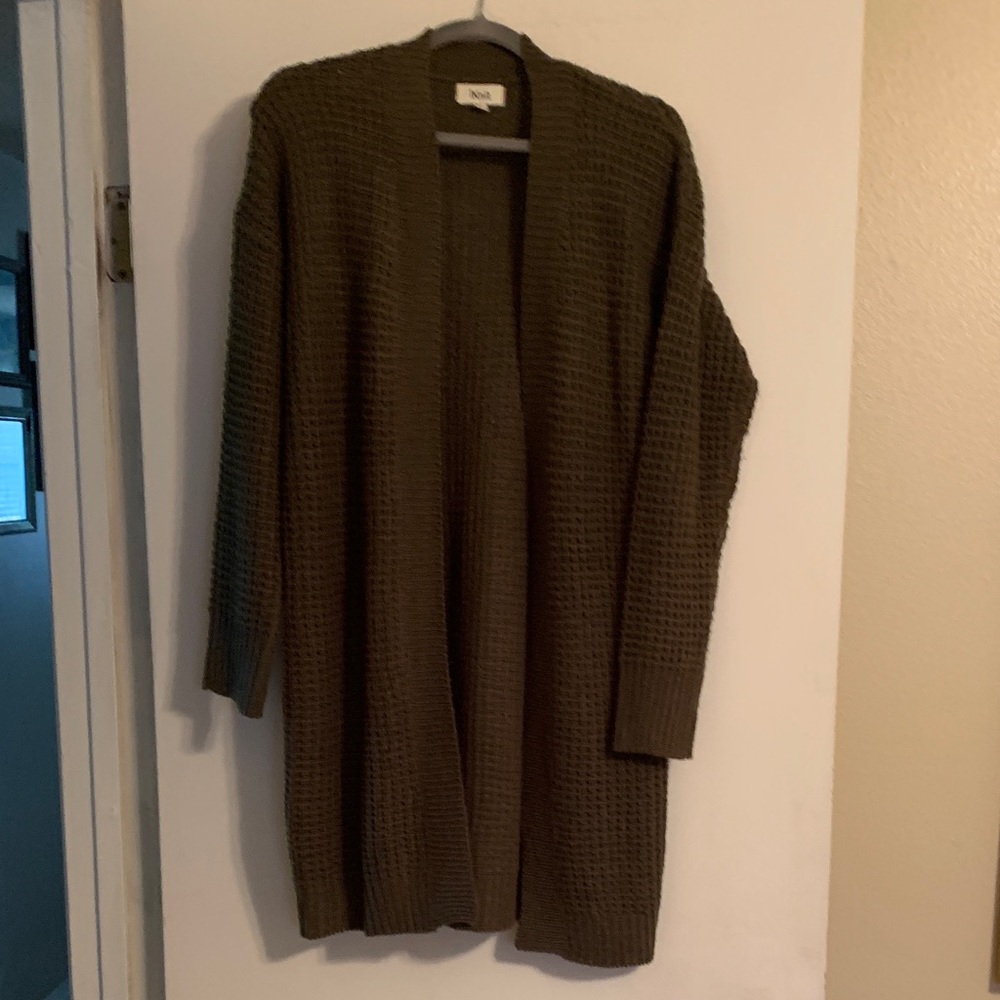 Cozy Olive Knit Cardigan by